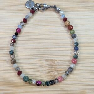 Dainty Gemstone Artisan Bracelet - Handmade Minimalist Everyday Jewelry - D013